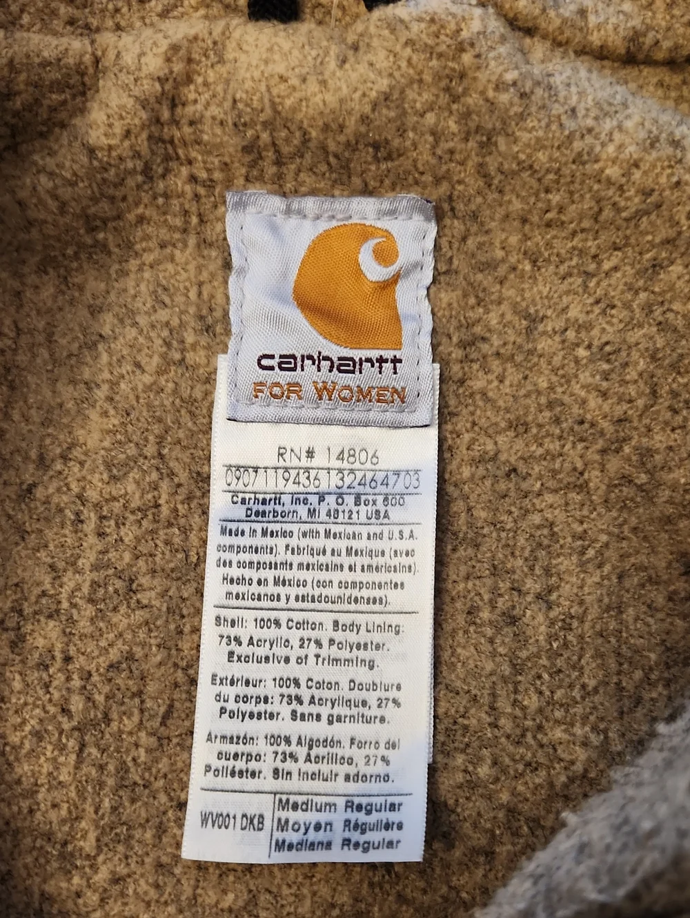 Carhartt WOMENS Vintage WV001 Chocolate Brown work wear vest Size M